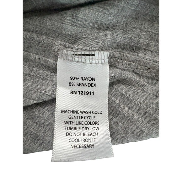 LNA Gray Sleeveless Ribbed Knit Tank Top Women's  Small Turtle High Neck Choker - Picture 7 of 13